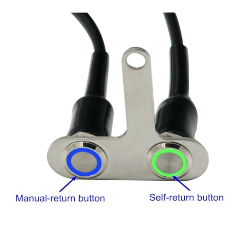 Stainless Steel Motorcycle Switch ON-Off Handlebar Adjustable Mount Waterproof Switches Button DC12V Fog(A2) - color: A2