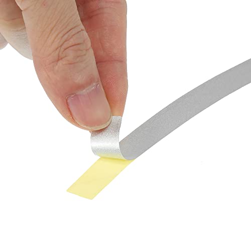 X AUTOHAUX 16pcs Fit 17" Wheel Motorcycle Car Bike Wheel Rim Sticker Strips Reflective Stripe Tape Reflector Silver Tone - color: White