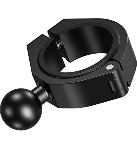 BRCOVAN Aluminum Alloy Large Bar Clamp Mount Base with 1'' TPU Ball | Fit 1.5'' / 1.65'' / 1.75'' / 1.85'' / 2'' Diameter Round Rails, Fit for RAM Mounts B Size 1 Inch Ball Double Socket Arm