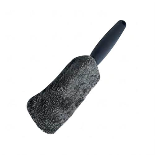 Premium Car Cleaning Tools - Wheel Tire Brush & Microfiber Twist Braided Cloth, Essential Auto Detailing Accessories for Spotless Shine (2, Grey) - color: Grey