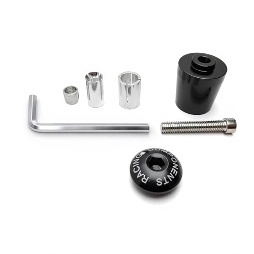 Motorcycle Bar Ends Plug, Black Handle Bar End Slider 7/8" 22mm CNC Aluminum Handlebar Grip End Weight Caps Replacement for Ninja 400 500 650 Z900 Z650 CBR600RR CBR1000RR GSXR600 GSXR750 - color: Black