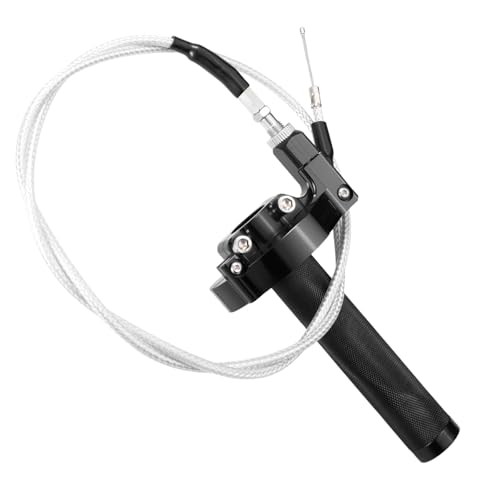 Throttle Grip Throttle Cable Motorcycle 22mm Universal CNC Aluminum Accelerator Throttle Twist Grips Handlebars for KLX CR CRF EXC XR TTR CB SSR ATV Dirt Bike Pit Bike - color: Style-B-Black