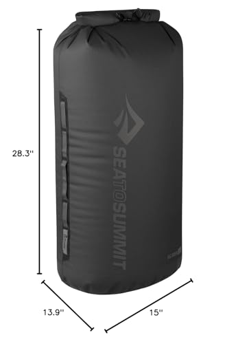 Sea to Summit Big River Dry Bag, Heavy-Duty Dry Storage, 65 Liter, Jet Black - color: Jet Black, style: 65 Liter