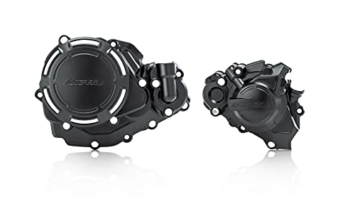Acerbis X-Power Crankcase and Ignition/Clutch Cover Kit Black Compatible with Honda CRF450R/CRF450RX 2019-2020/CRF450RS 2022-2791950001