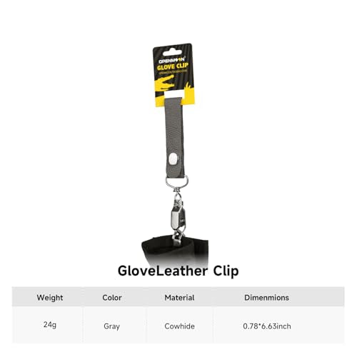 OPENMOON Glove Leather Clips (Grey) - color: Grey