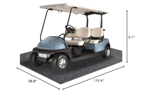 4.9 x 9.2 ft Garage Floor Mat for Under Car & Golf Cart, Oil Spill Mat to Protect Floor from Drips, Spills, Stains & Splashes - Garage Rugs for Garage, Shop & Parking