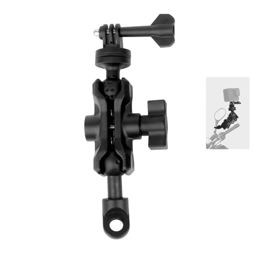 Bike Motorcycle Camera Mount Bundle Kit, 1/4 Screw & Tripod Mount Adapter, 360°Swiveling Ball Head Base -Rotating Ball Head Clamp Arm for lnsta36o X5/X4/X3/X2, Rearview Mirror(0.39“) 75014 - style: 10MM Rearview mirror