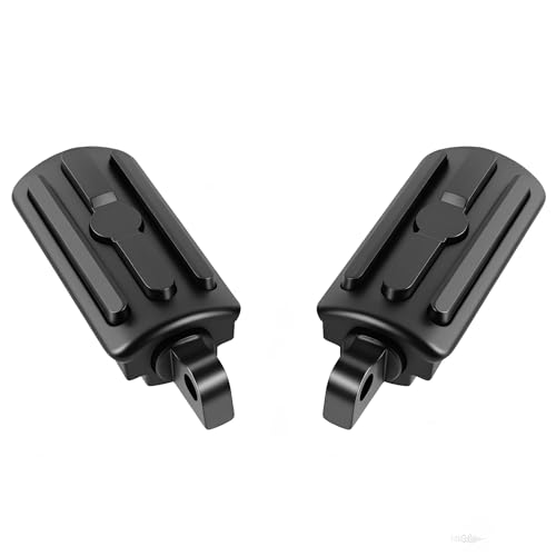 Motorcycle Footrests 10mm HighWay Foot Pegs Fits For Harley Davidson Touring Sportster Dyna Black - color: Black#8