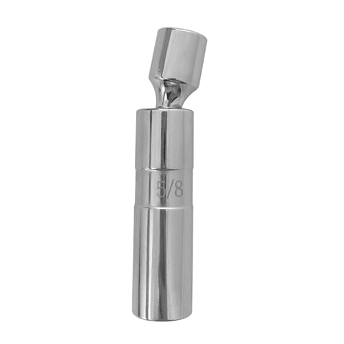 A ABIGAIL 5/8" Swivel Magnetic Spark Plug Socket 3/8 Inch Drive x 4" Total Length 12-Point 360 Degree Swivel Thin Wall Spark Plug Socket Removal Tool Cr-V Steel - size: 5/8”- 4inch