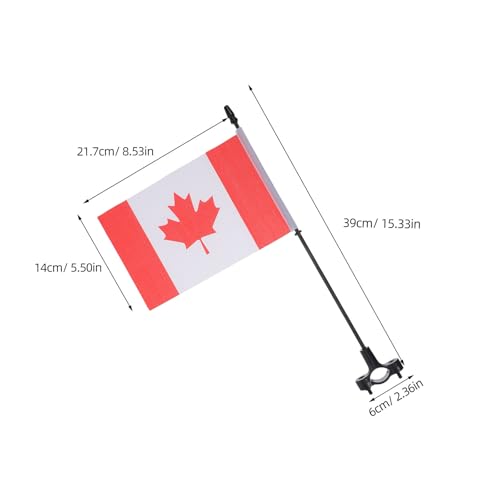 BESPORTBLE Adjustable Bike Flagpole Handlebar Mount for 0.63-0.98" Bar - 3 Sets Cycling Safety Flags USA Canada Mexico - Bicycle Motorcycle Riding Accessories