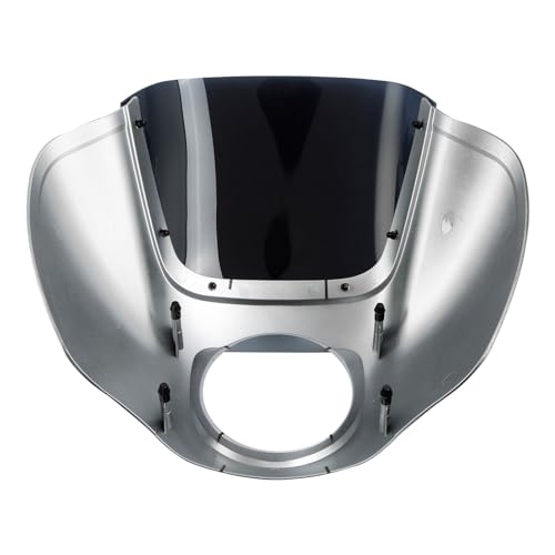 Front Headlight Quarter Fairing Windshield Fit For Harley Softail Low Rider FXLR S FXLRS 2018-2025 Street Bob FXBB FXBBS 2018-2025 Softail Standard FXST 2020-2024 Silver Denim - color: Fairing Barracuda Silver Denim #5