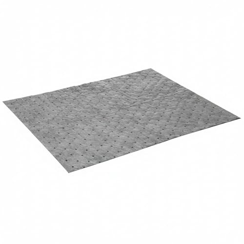 Hoolerry Oil Absorbent Pads Water Absorbent Mat Oil Spill Mat for Absorbing Protecting Home Garage Basement, 13.5 x 17.5 Inch, Gray