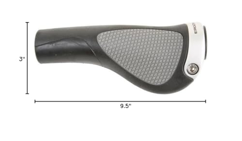 Ergon GP1 Mountain Bike Grips, Black/Gray, Rubber - size: Small
