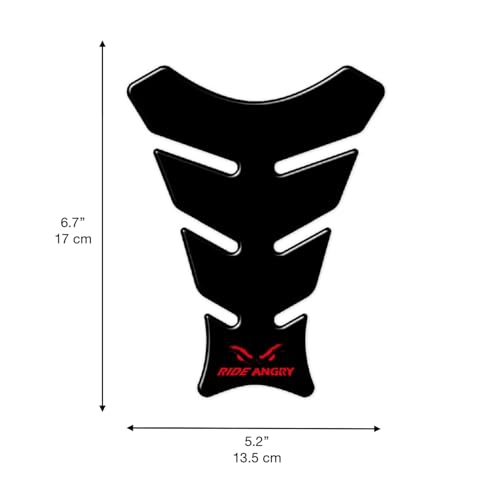Ride Angry Premium Motorcycle Tank Pad (Black, Small) - color: Black, size: Small