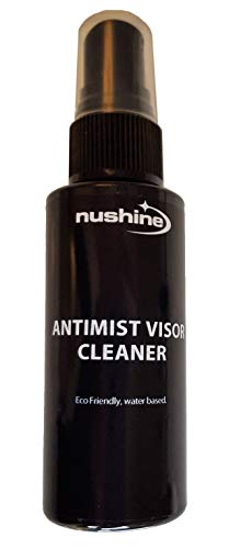 Nushine Anti-Mist/Anti-Fog Visor Cleaner 1.7 Oz (50ml) Ecofriendly, Water Based and Solvent Free. Works on Glasses, Goggles and Mirrors