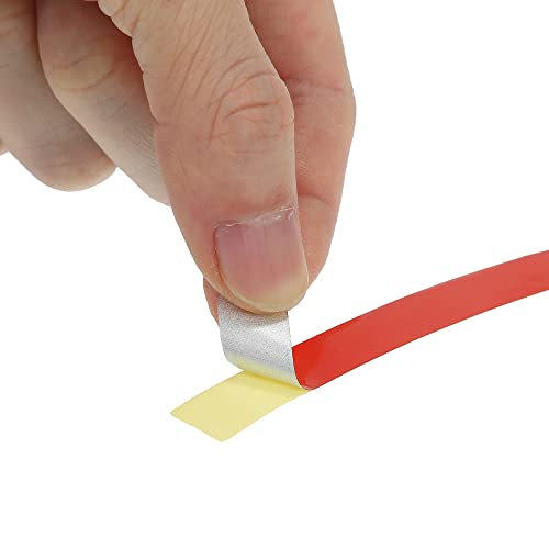 X AUTOHAUX 16pcs Fit 17" Wheel Motorcycle Car Bike Wheel Rim Sticker Strips Reflective Stripe Tape Reflector Red - color: Red