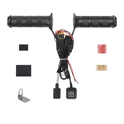 Heated Grips, ATV Heated Grips and Thumb Warmer, 3-Level Heating Settings, 7/8 Electric Grips for 12V 22mm ATV Motorcycle Handlebars