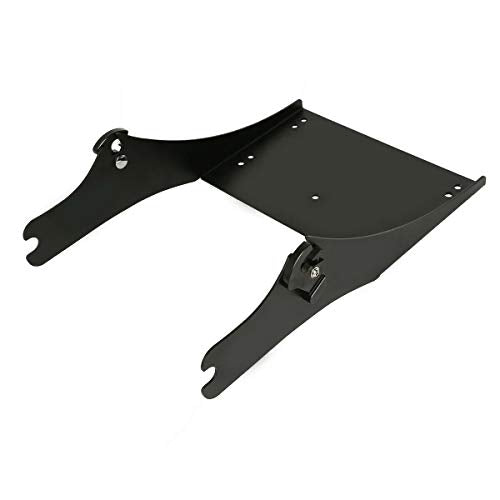 TCMT Chopped Motorcycle Trunk Backrest Pad Luggage Mount Rack Fit For Harley Touring 1997-2008 Road King Road Street Electra Glide Pack - color: Chopped Style D Black Rack