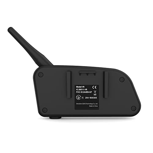 EJEAS V6 Pro Motorcycle Helmet Bluetooth Intercom, 2-Way 1200M Motorcycle Bluetooth Headset Universal Communication System with Noise Cancellation and Waterproof for Dirt Bike/ATV/Snowmobile (1PC) - size: V6-1