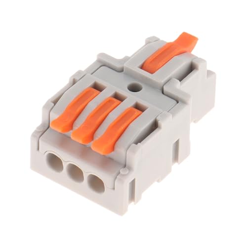 DIANN 10pcs Lever Wire Connectors 1 in 3 Out Circuit Inline Splices Electrical Wire Connector 28-12 AWG Quick Connect Splice Wire Connectors - style: 1 in 3 out