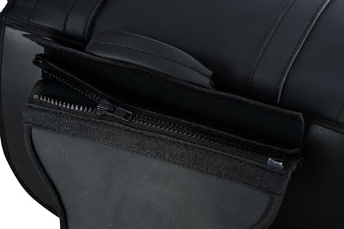 Vance Touring Elite Studded Motorcycle Saddlebags 30L PVC Water-Resistant Compatible with Sportster Dyna Softail Touring Models Vstar Shadow Wide Glide (Touring Elite, Studded)