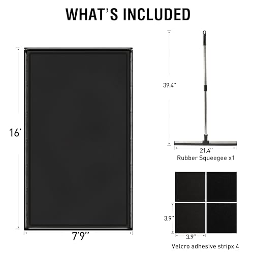 Huatean Home Garage Floor Mat, (8'6" x 16") Under Car Waterproof Containment Mats, Oil Mat for Garage Covering, Garages Floor Mats for Under Car, Keeps Dry and Clean - size: 7'10" x 16'5" (Rectangular)
