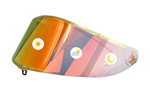 Compatible With K6S Visor K6 Face Shield Replacement Tinted Visor Helmet Accessories (Clear Red to Gold Red) - color: Clear Red/Gold Red