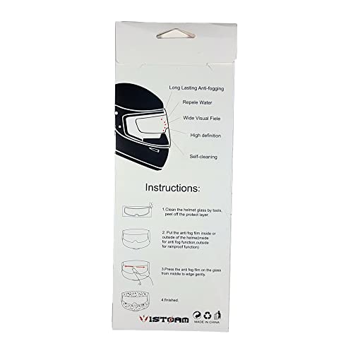 1Storm Motorcycle Full Face Helmet Shield Visor Water Proof Pinlock Anti Fog Film