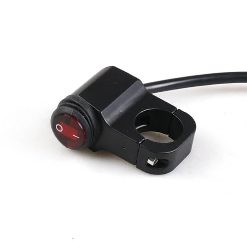 12V Waterproof Motorcycle Handlebar Light Switch Compatible with ATV Headlight Fog Spot On Off Control