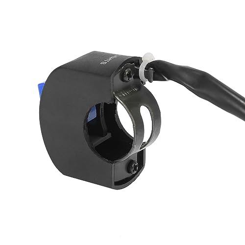 Motoforti DC12V 7/8" 22mm Motorcycle Handlebar Switch Scooter Headlight Toggle Switch with on Off Push Button Blue - color: Blue