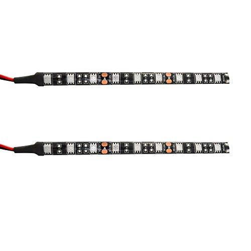 2PCS 18 LED Strip Universal Motorcycle Bike Amber LED Turn Signal Indicator Blinker Light 12v