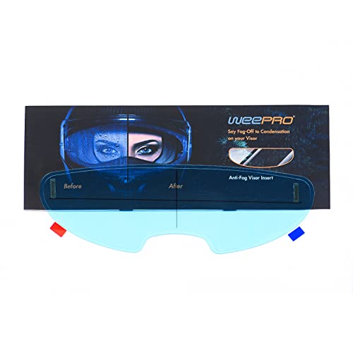 Anti Fog Film for Motorcycle Helmet Visor Compatible with QWART Helmet Visor 3.6" x 10.55" | Protector Film Defogger Fog Resistant for Helmet Shield Lens - size: QWART
