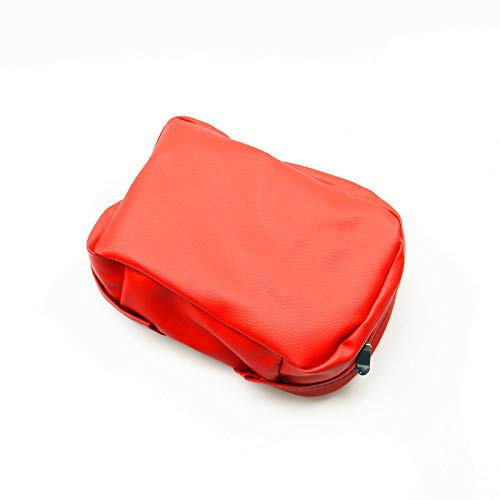 Universal Dirt Bike Off-road PU Leather Tool Bag Storage Tool For Motorcycle Honda Kawasaki Yamaha XR250 KLX250 DRZ 250 (Red) - color: Red