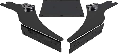ECOTRIC King Luggage Trunk Bracket Rack Compatible with 1997-2008 Harley Touring FL Mount King Latches Razor Chop Trunk Mount - Black - color: Black