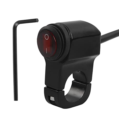 FLYPIG 12V Motorcycle ATV Waterproof Handlebar Headlight Switch | Fog Spot Light LED On Off, Fits 7/8 inch 22mm, For Motorcycles Bicycle Motorbike ATVs Scooters