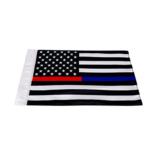 Motorcycle Flag,Thin Blue Red Line American Flag,Double Sided Double Stitched Motorcycle Flag 6X9 - color: blue/red