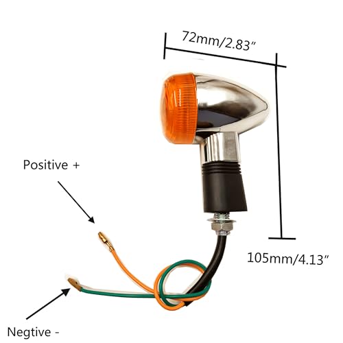 Universal 4pcs Motorcycle Turn Signals LED with Amber White Black Lens Front Rear Turn Signal Light Compatible with Harley Honda Suzuki Yamaha Motorcycle Cruiser Bobber Chopper