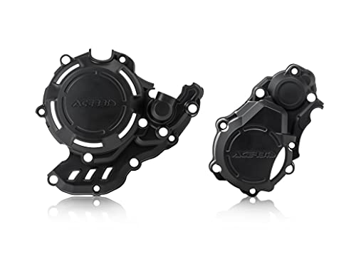 Acerbis X-Power Crankcase and Ignition/Clutch Cover Kit Black Compatible with KTM 250/350 XC-F 2020-2022/250/350 SX-F 2016-2022/Compatible with GasGas EX 250F/350F/MC250F 2021-2023 - 2732130001