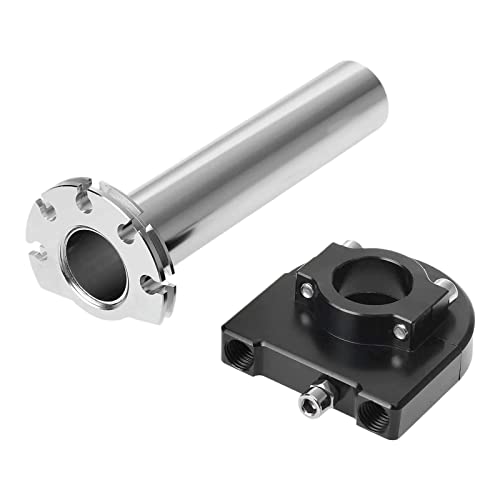 22mm 7/8" CNC Black Quick Throttle Twist Grip - Motorcycle Aluminum Handlebar Accelerator Replacement for Kawasaki Honda Suzuki Ducati