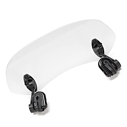 Aramox Motorcycle Windshield, Adjustable Clip On Wind Deflector, 11 Inch Windscreen Accessories