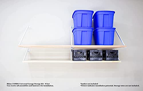 Rhino Combo Universal Garage Storage Kit - 8 feet - size: 8-ft Length x 33.5-in and 20-in Depth