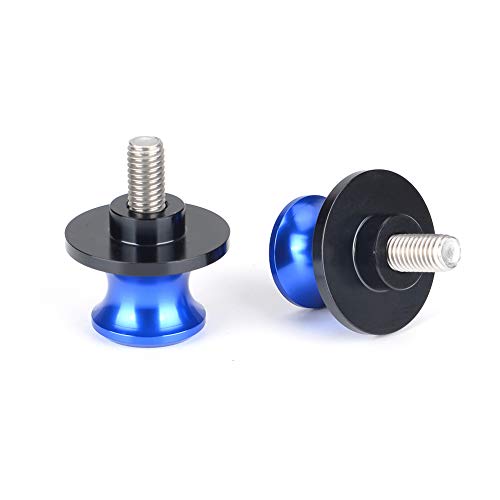 Goldfire 2pcs 8MM M8 X1.5 Motorcycle Swing arm Sliders Spools CNC Swing Arm Stand Screw for Kawasaki Z650 Z800 Z900 Z1000 Accessories(Blue) - color: Blue