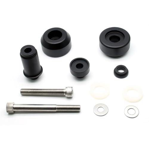 MZS Motorcycle Frame Sliders Compatible with ZX10R ZX-10R 2016-2026, Falling Crash Protector Guards No Cut Kits Black - size: ZX10R