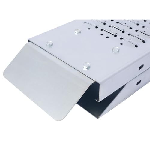 63" L Folding Steel Loading Ramps 950 lbs Capacity (Pack of 2), Heavy Duty Galvanized Ramps with Safety Straps & Gloves, Portable Non-Slip Ramps for ATV, Motorcycle, Lawn Mower, Tractor