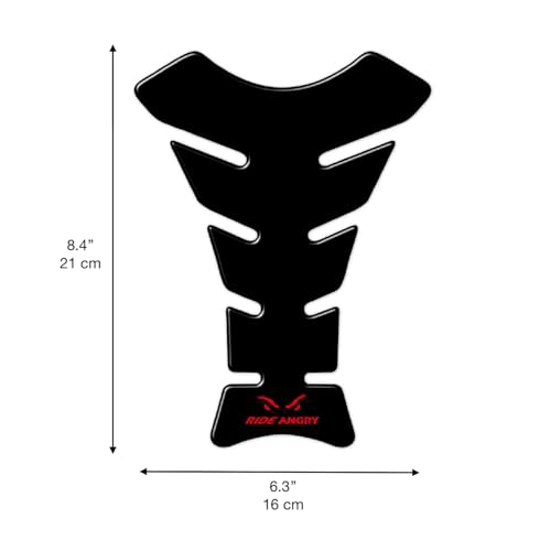 Ride Angry Premium Motorcycle Tank Pad (Black, Standard) - color: Black, size: Standard