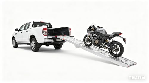 1Pc 7.5FT Aluminum Folding Loading Ramp, Pickup Trucks Bed Trailers Ramps for Load Dirt Bike UTV ATV Lawn Mowers Cargo 90" Lx11 W, 750 lbs Capacity