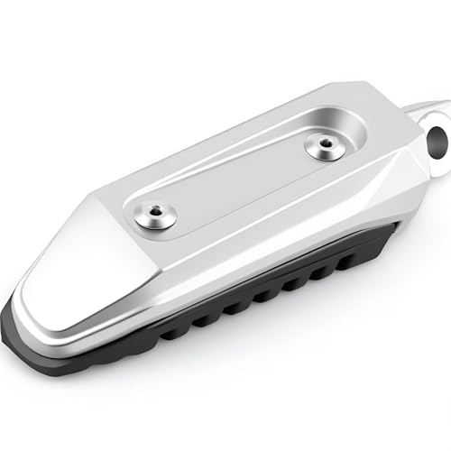 Rear Passenger Foot Pegs for Suzuki Hayabusa GSX1300R GSX650 GSX1400, Bandit GSF1250 GSX1250, V-Strom DL650 DL1000 - Anti-Slip Rubber Motorcycle Footrests Pedals Replacement (Silver & Black) - color: Black#Suzuki#Rear