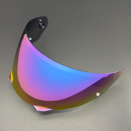 HJ-33 Helmet Visor For i90.Replacement Motorcycle Helmet Shield Compatible with HJC i90 (Rainbow) - color: Rainbow