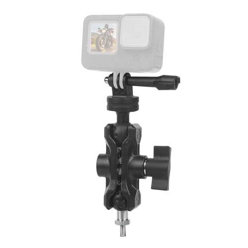 Camera Mount with 360°Dual Ball Head, Motorcycle Handlebar Mounting Bundle Kit for lnsta360 X5/X4/X3/X2/Gopr01/4-20 & Tripod Adapter, Action Camera Mount Adapter for M6 Hole Base,75017 - style: M6 Action Camera Mount Kit