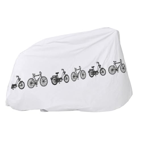 Water-proof Bike Cover 200x100cm - PEVA All-Weather Protector for bike, Scooter & Motorbike(White)